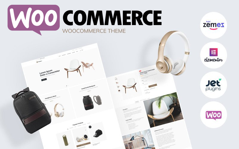 Template wordpress woocommerce