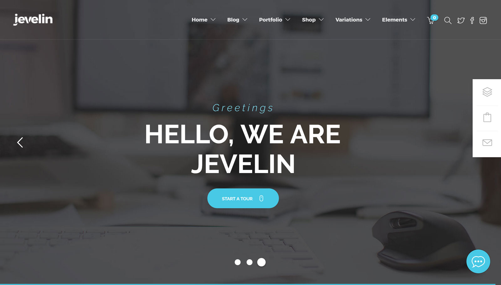 Jevelin template wordpress