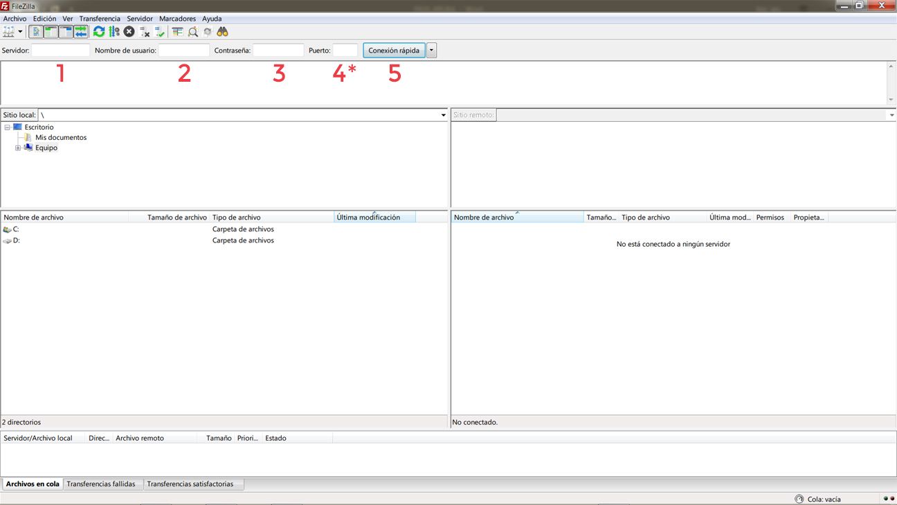 Configurazione Filezilla