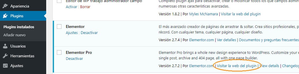 Supporto elementor-pro